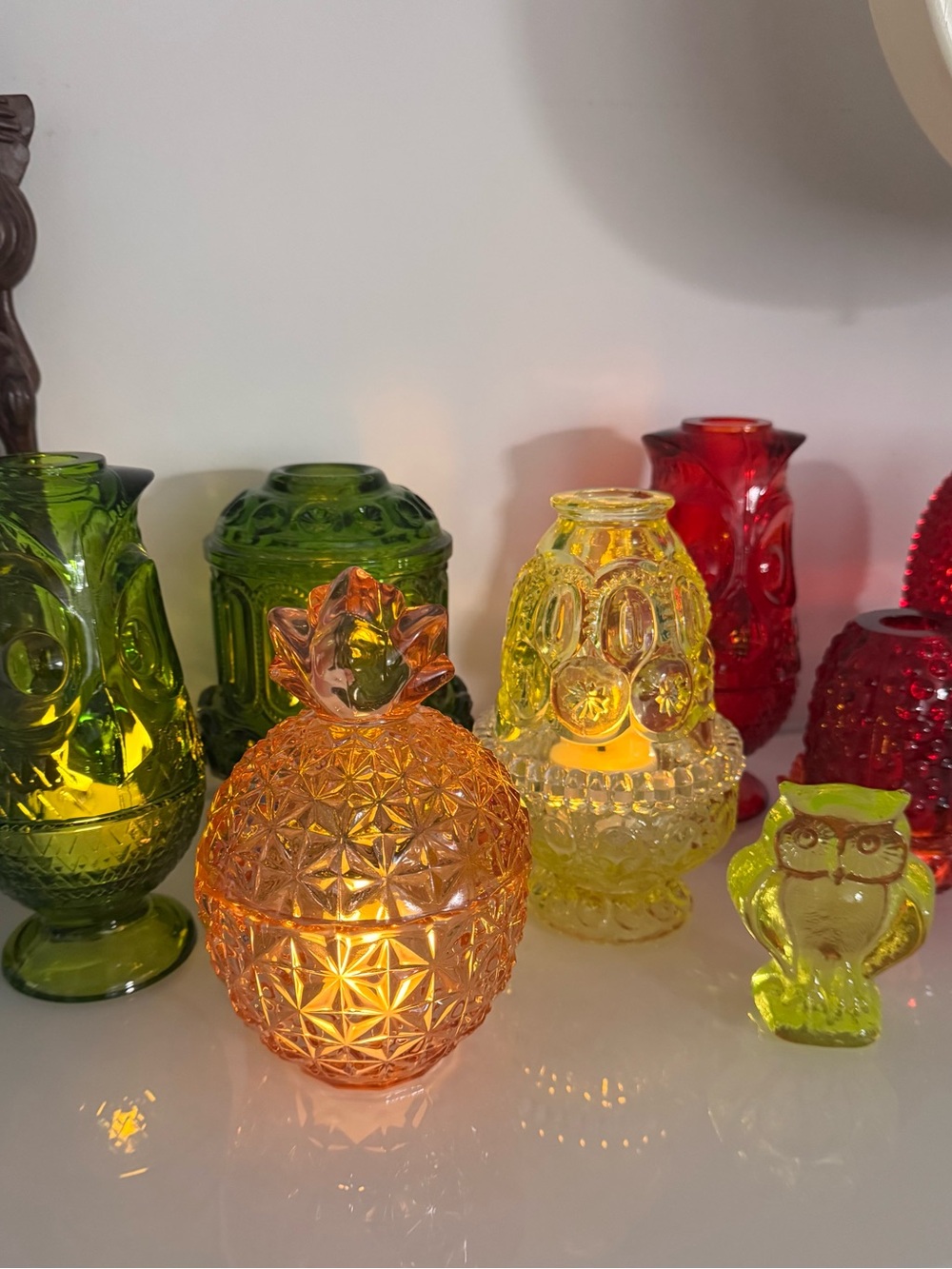 Glass Pineapple Fairy Light /Trinket Jar / Candy Jar